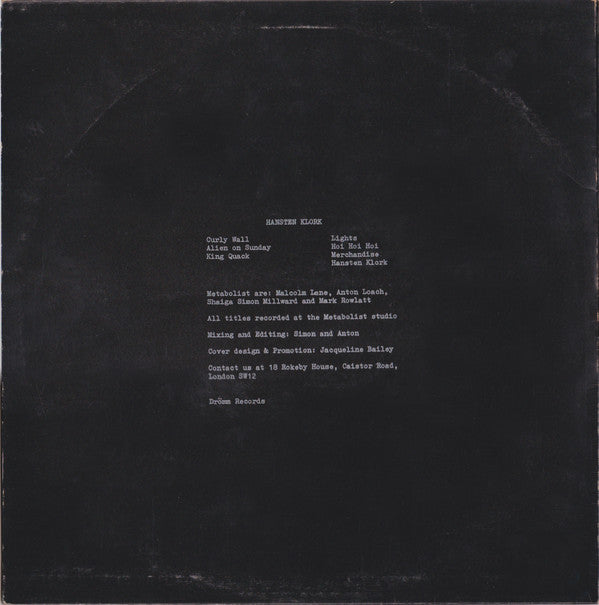 Metabolist -Hansten Klork