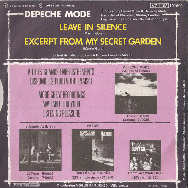 Depeche Mode -Leave In Silence