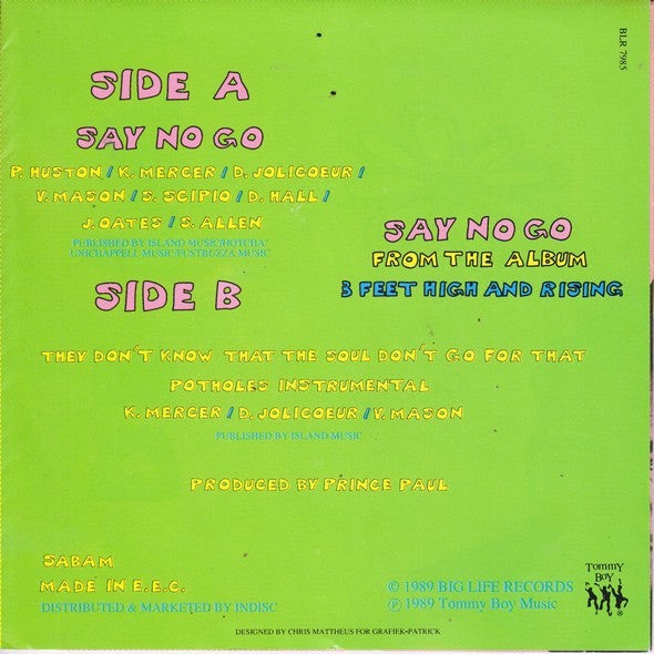 De La Soul -Say No Go