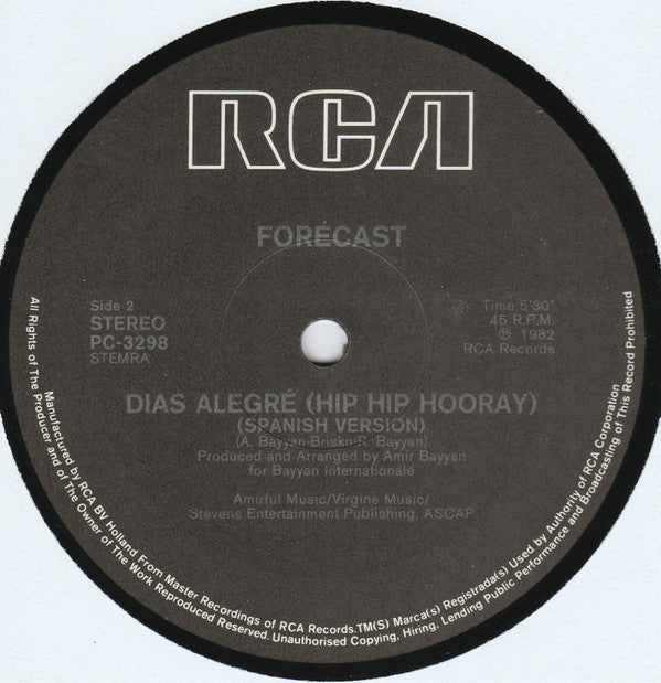 Forecast -Happy Days (Hip Hip Hooray)