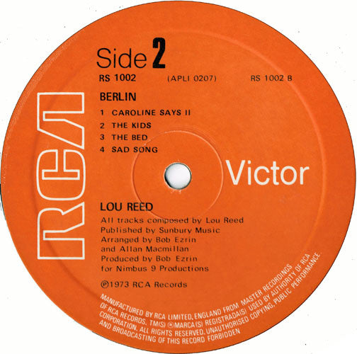 Lou Reed -Berlin