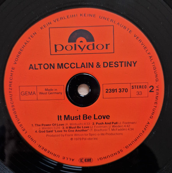 Alton McClain &amp; Destiny - It Must Be Love