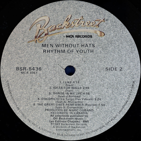 Men Without Hats -Rhythm Of Youth