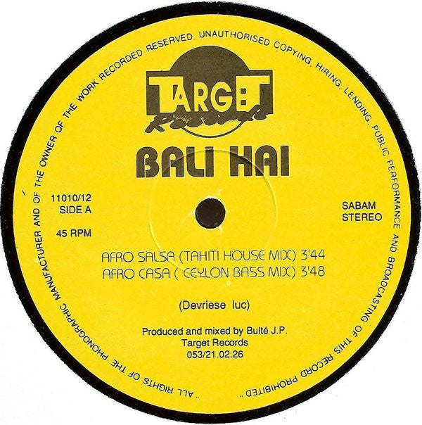 Bali Hai -Afro Salsa