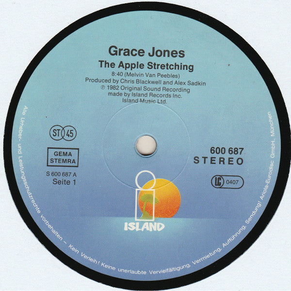 Grace Jones -The Apple Stretching / Nipple To The Bottle