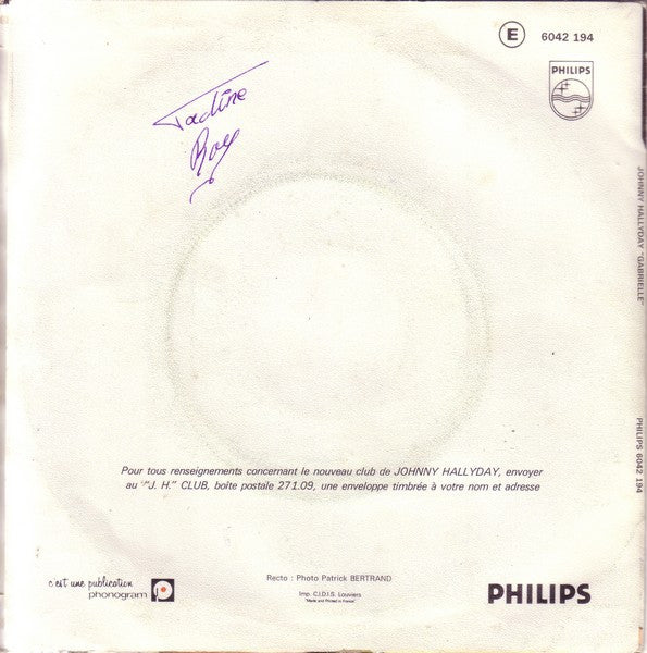 Johnny Hallyday -Gabrielle