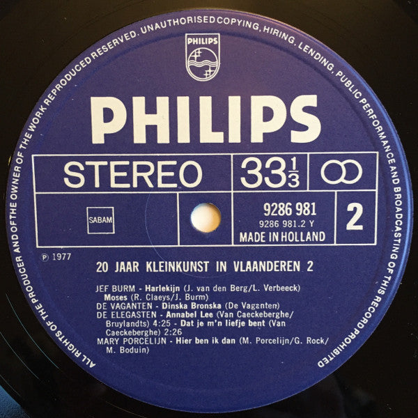 Various -20 Jaar Kleinkunst In Vlaanderen