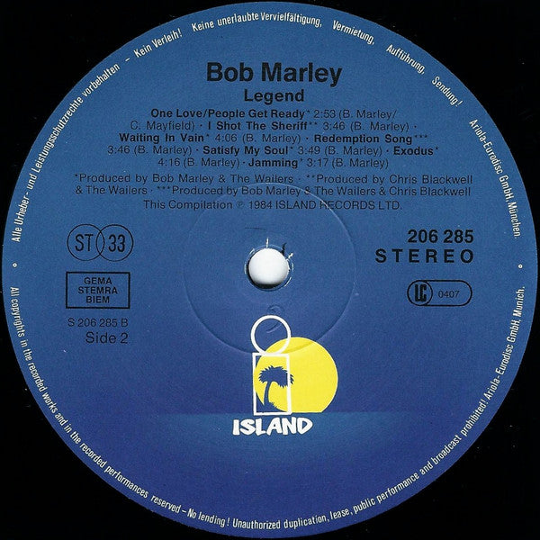 Bob Marley And The Wailers* -Legend (The Best Of Bob Marley And The Wailers)