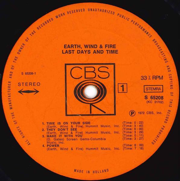 Earth, Wind & Fire -Last Days And Time