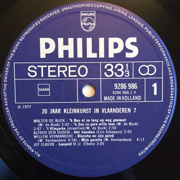 Various -20 Jaar Kleinkunst In Vlaanderen