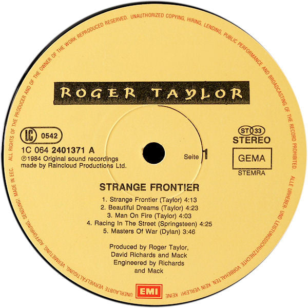 Roger Taylor -Strange Frontier