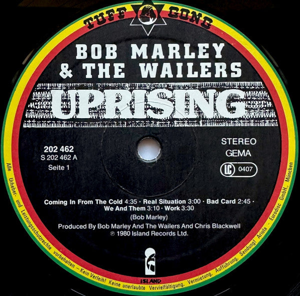 Bob Marley & The Wailers -Uprising