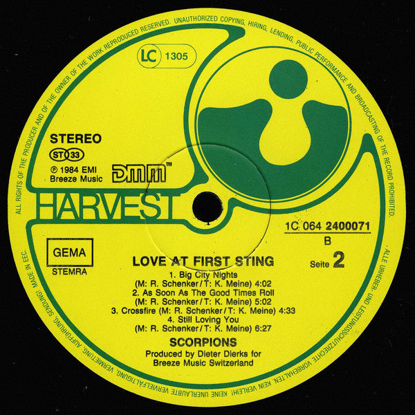 Scorpions -Love At First Sting