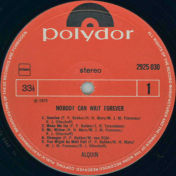 Alquin -Nobody Can Wait Forever