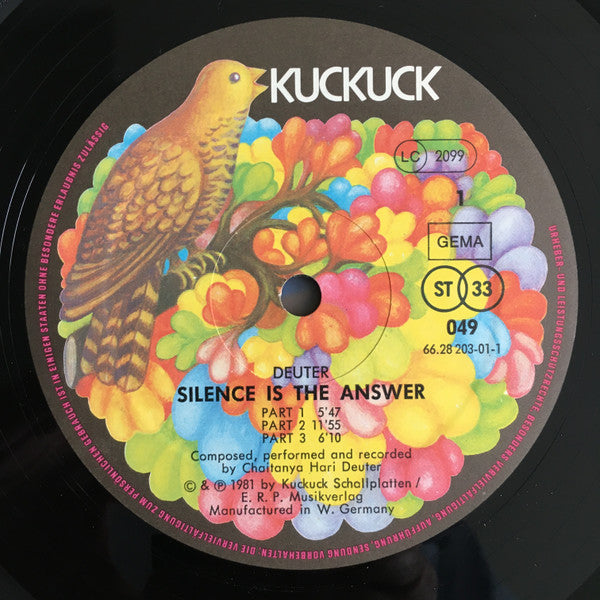 Deuter -Silence Is The Answer / Buddham Sharnam Gachchami