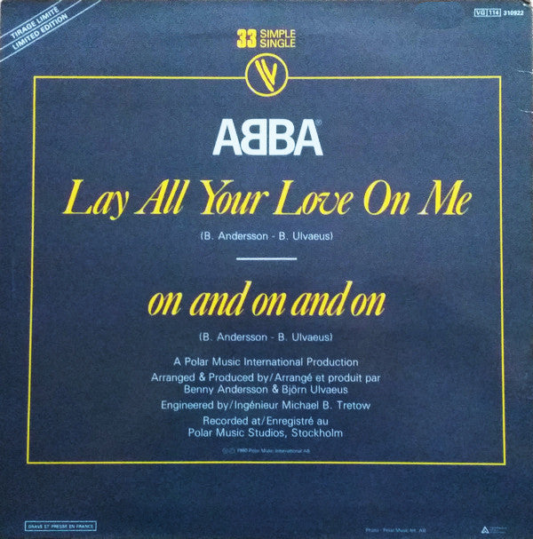 ABBA -Lay All Your Love On Me