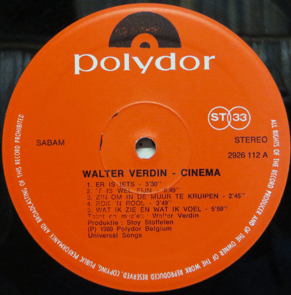 Walter Verdin -Cinema
