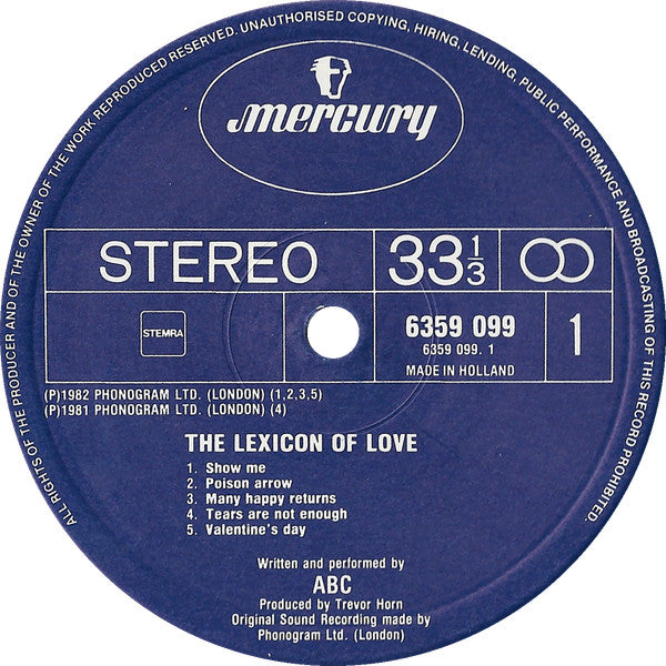 ABC -The Lexicon Of Love