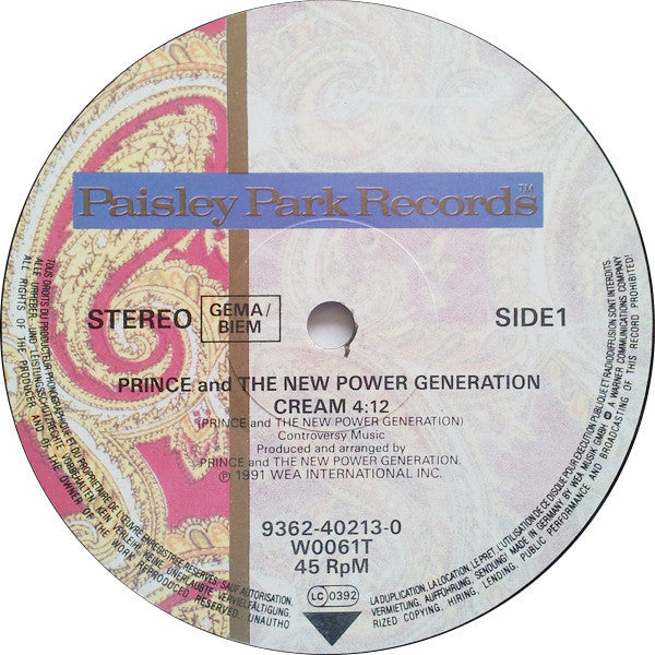 Prince And The New Power Generation -Cream