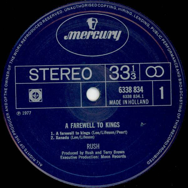Rush -A Farewell To Kings