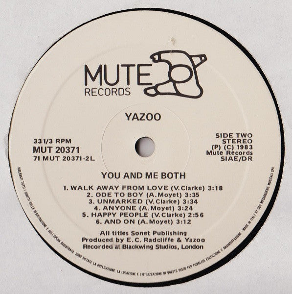 Yazoo -You And Me Both