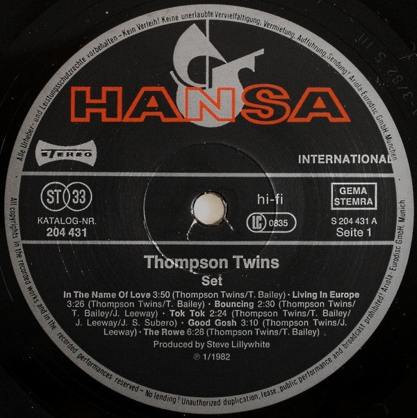 Thompson Twins -Set
