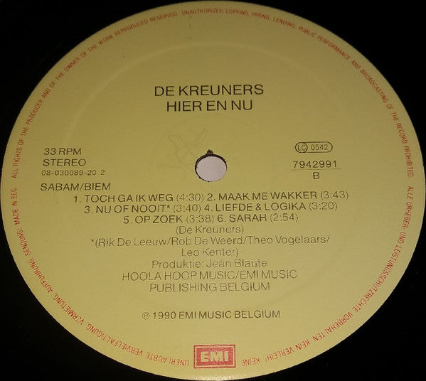 De Kreuners -Hier En Nu