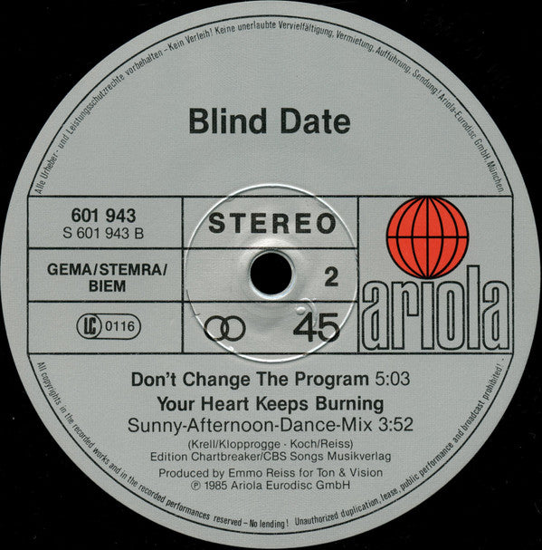 Blind Date -Your Heart Keeps Burning (Burning Mega Mix)