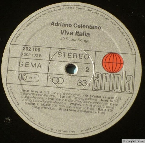 Adriano Celentano - Viva Italia (20 Super Songs)