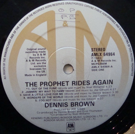 Dennis Brown -The Prophet Rides Again