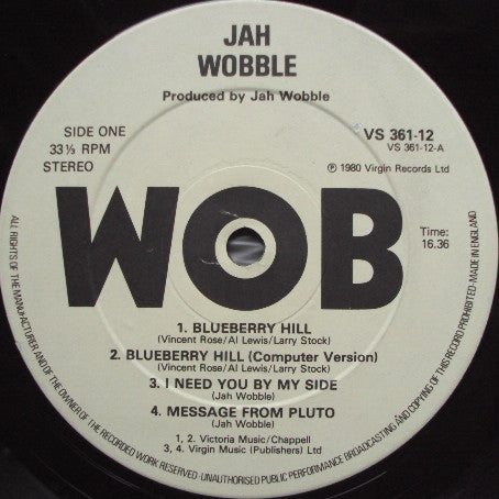 Jah Wobble -V.I.E.P. Featuring Blueberry Hill