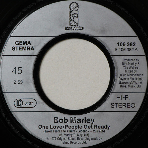 Bob Marley And The Wailers* -One Love/People Get Ready