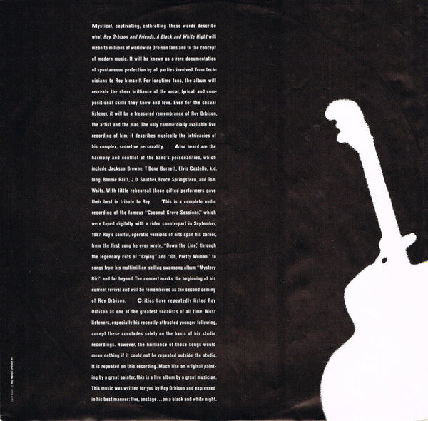 Roy Orbison -Roy Orbison And Friends - A Black And White Night Live