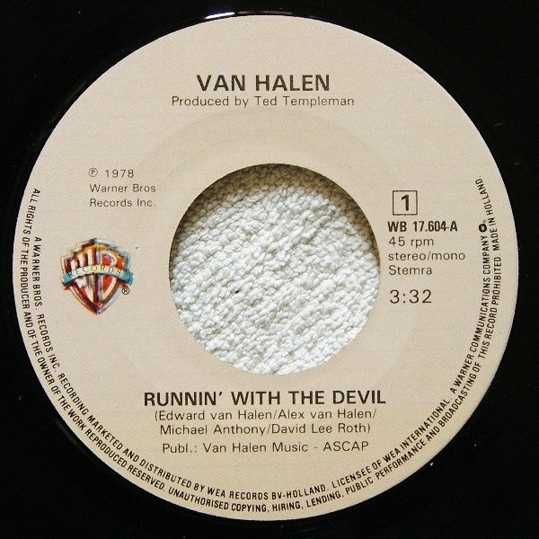 Van Halen -Runnin' With The Devil / You Really Got Me