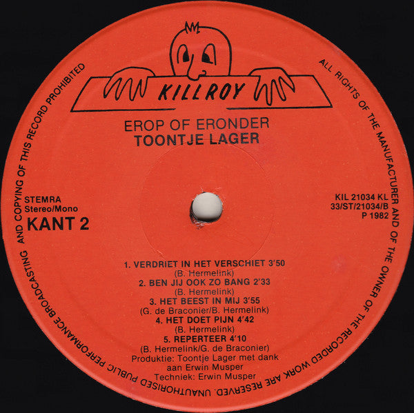 Toontje Lager -Er Op Of Er Onder