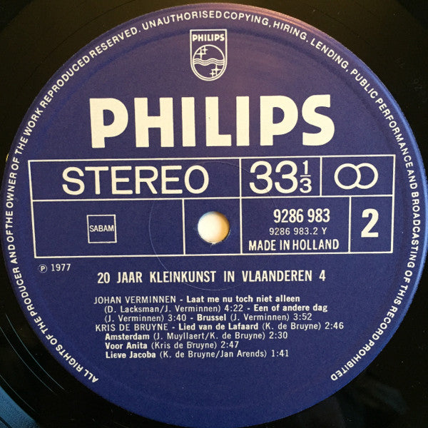 Various -20 Jaar Kleinkunst In Vlaanderen