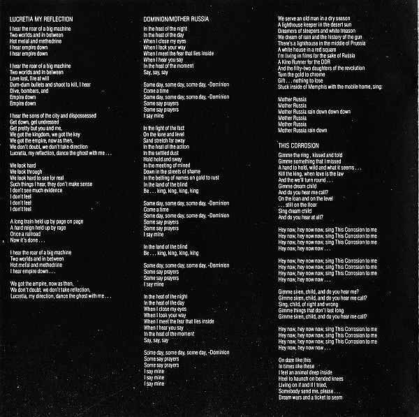 The Sisters Of Mercy -Greatest Hits Volume One (A Slight Case Of Overbombing)