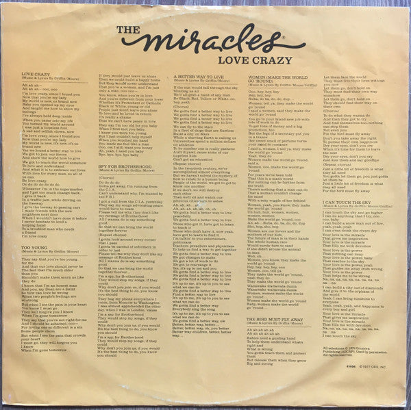 The Miracles -Love Crazy