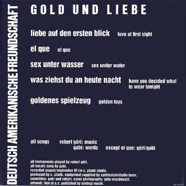 Deutsch Amerikanische Freundschaft -Gold Und Liebe