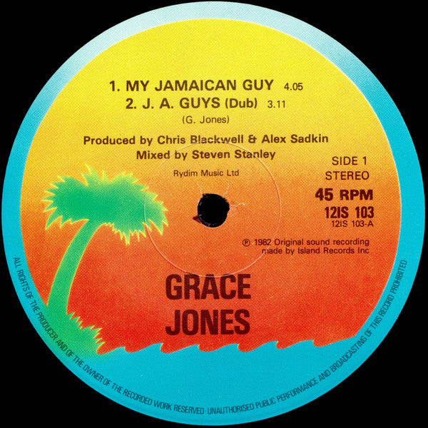 Grace Jones -My Jamaican Guy / J.A. Guys (Dub)