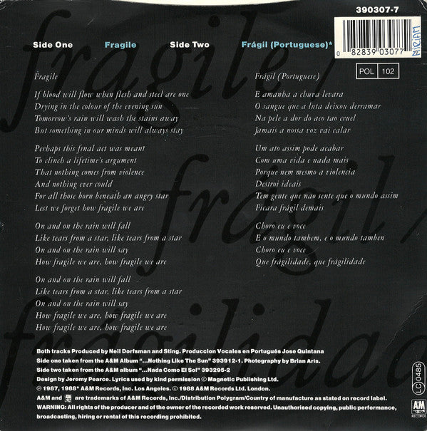 Sting -Fragile / Frágil