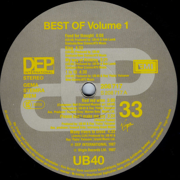 UB40 - The Best Of UB40 - Volume One