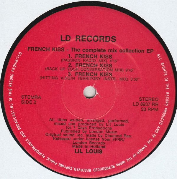 Lil Louis* - French Kisses - The Complete Mix Collection E.P.