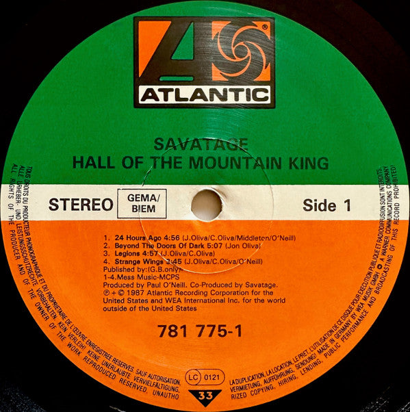 Savatage -Hall Of The Mountain King