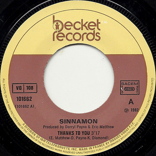 Sinnamon -Thanks To You