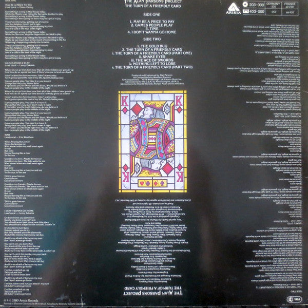 The Alan Parsons Project -The Turn Of A Friendly Card