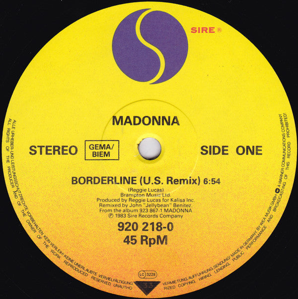 Madonna -Borderline (U.S. Remix)
