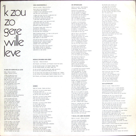 Walter De Buck -'k Zou Zo Gere Wille Leve