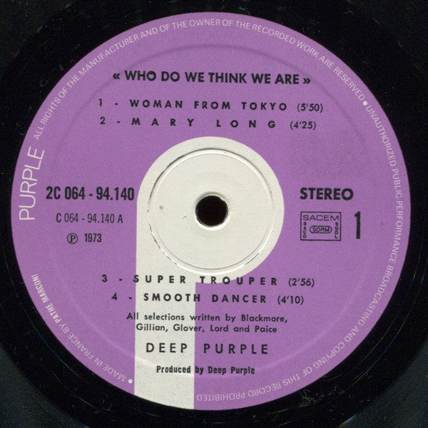 Deep Purple -Who Do We Think We Are