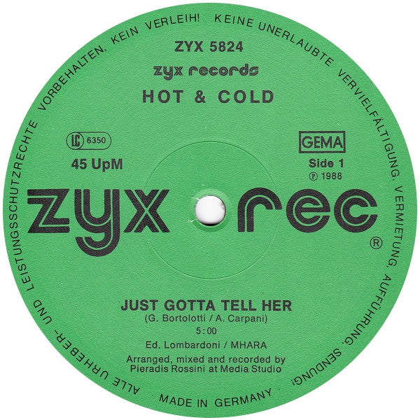 Hot & Cold* -Just Gotta Tell Her